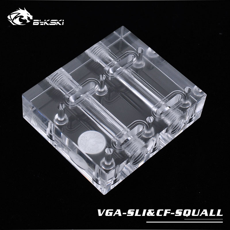 Мост жидкостного охлаждения для VGA Bykski VGA-SLI&CF-SQUALL <L6/2Way, SLI/CF, Прозрачный>