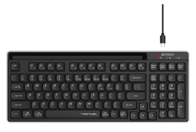 Клавиатура беспроводная A4tech Fstyler FBX70C BLACK <USB 2.4GHz, BT, ACC, BLACK>