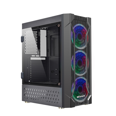 Корпус Wintek Rainbow K106 TG, ATX/Micro ATX, USB 1*3.0/2*2.0, 0,45 mm, 3*12cm SR Rainbow fan