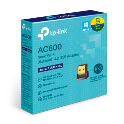 Сетевой адаптер беспроводной USB AC 600 Tp-Link Archer T2UB Nano Bluetooth 4.2