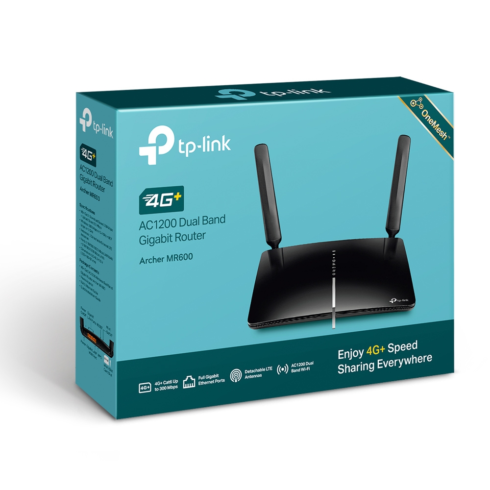 Маршрутизатор 4G+ LTE Cat6 беспроводной AC1200 GbE TP-Link Archer MR600