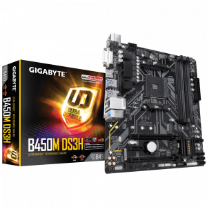 Материнская плата AM4 B450 GIGABYTE B450M DS3H