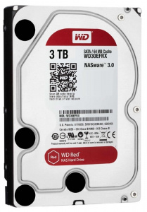 Жесткий диск HDD 3Tb Western Digital RED , SATA-III, 5400, 256 MB (WD30EFAX)