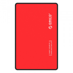 Внешний корпус HDD 2.5" ORICO 2588US3-V1-RD-EP <USB3.0, SATA III, кабель 60см, до 2ТБ, RED>V2
