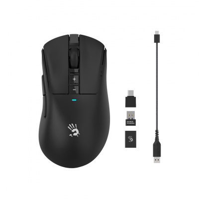 Мышь игровая беспроводная Bloody R73 Ultra Black <2.4GHz+USB, PAW3395, 26000CPI, 1000Hz, 75H>