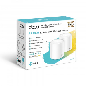 Домашняя Mesh Wi-Fi система GbE AX1800 Tp-Link Deco X20 (2-pack) Wi-Fi 6