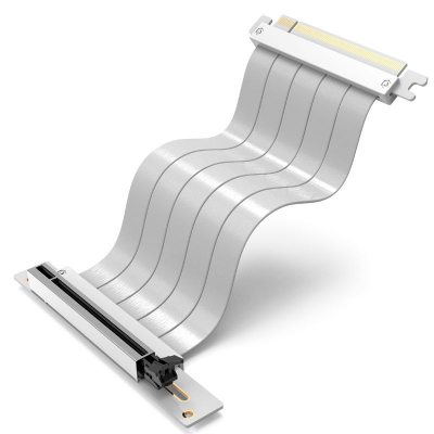 Райзер SmartDIY Gen 4, 20 см, прямой, гибкий PCI-Express x16 белый