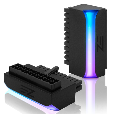 Переходник угловой EZDIY 24PIN для материнской платы ARGB (черный)