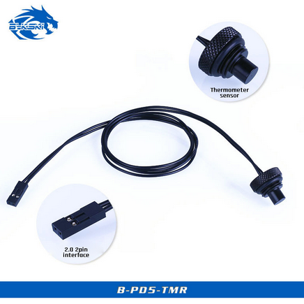 Датчик температуры стоп-сигнала Bykski B-PD5-TMR <2-штекерн., Фитинг встроенный>