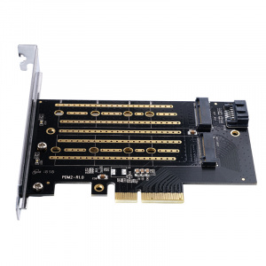 Карта расширения M.2 NVME PCI-E ORICO PDM2-BP <M.2 SSD, M.2 NVMe для PCI-E 3.0 X4, 32Gbps, 2TB>V2
