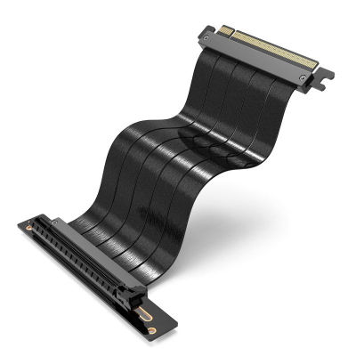 Райзер SmartDIY Gen 4, 20 см, прямой, гибкий PCI-Express x16 черный