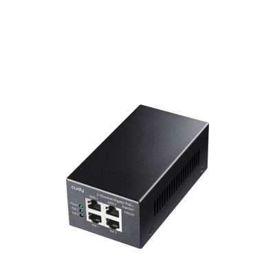 Инжектор PoE+ GbE CUDY POE220 <2-Channel 30W Gigabit PoE+/PoE Injector>
