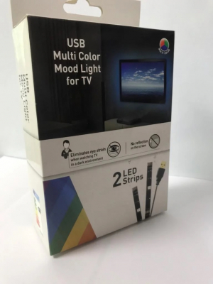 5050SMD8 leds/pcs 5V 2*45cm RGB-полоски, IP65,с контролем RGB цветная печатная плата черного цвета