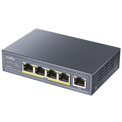 Коммутатор PoE+ GbE  5-портовый CUDY GS1005P <5-Port Gigabit PoE+ Switch 60W>