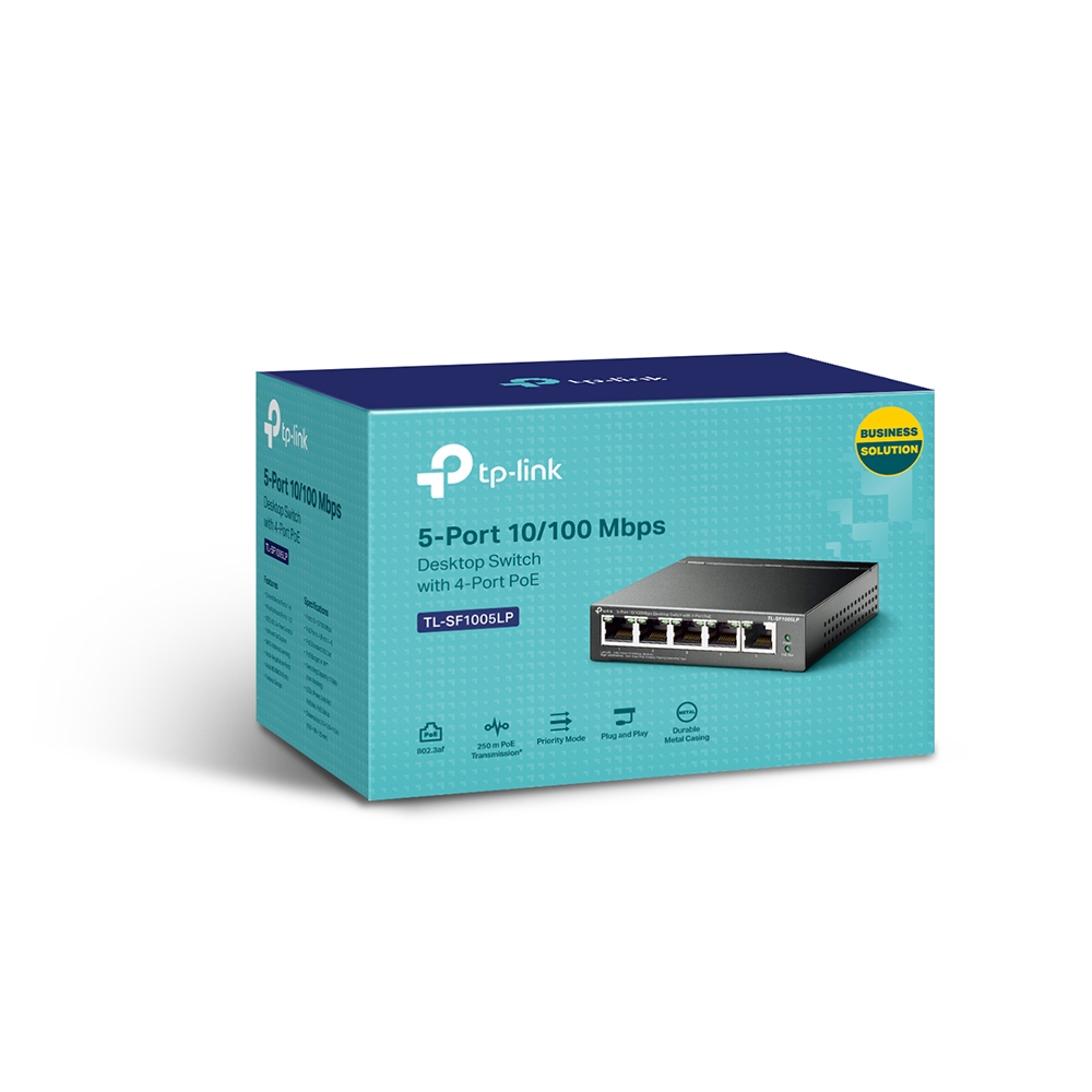 Коммутатор PoE  5-портовый Tp-Link TL-SF1005LP