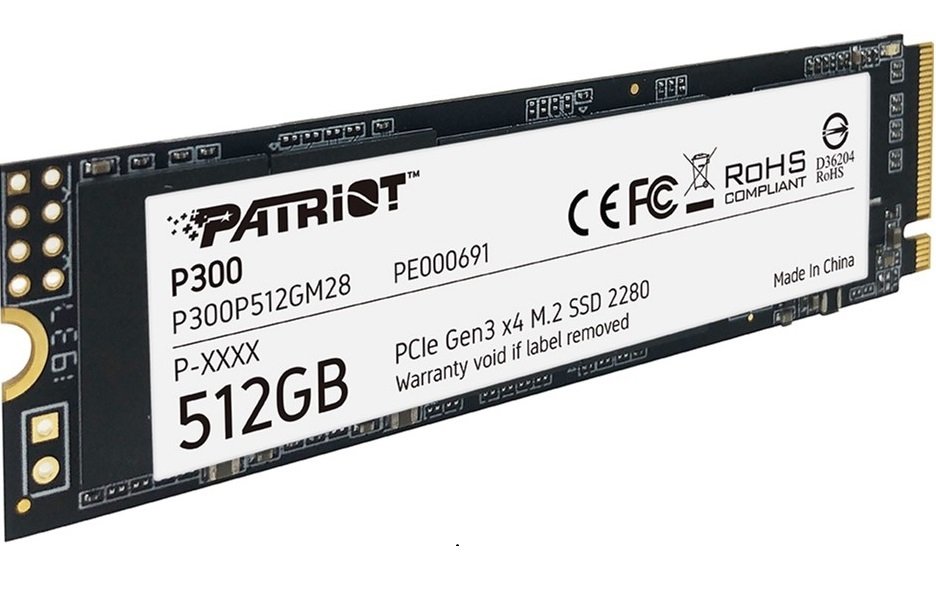 Накопитель SSD M.2 NVME Patriot  512GB P300 2280 <R/W 1700/1200>