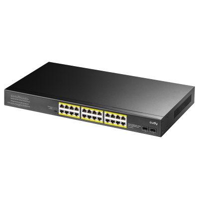 Коммутатор PoE+ GbE 24-портовый CUDY GS1028PS2 <24-Port Gigabit PoE+ Switch with 2 SFP ports 300W>