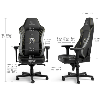 Игровое кресло Noblechairs HERO Team Heretics Edition <Экокожа, подлокотник 4D, газлифт 4>