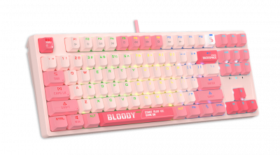 Клавиатура игровая Bloody S87 PINK