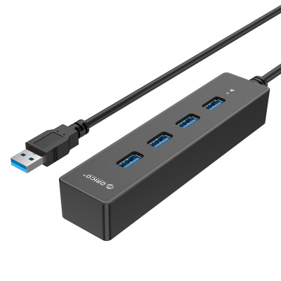 USB Хаб ORICO W8PH4-U3-BK-BP <USB3.0x4, 30cm, 136*30*22mm, BLACK>