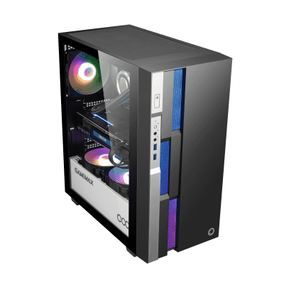 Корпус ПК без БП GameMax Brufen C3 COC BW <ATX, Tempered Glass, (L)360*(W)210*(H)440mm>