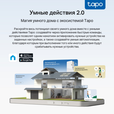 Умная мини Wi-Fi розетка Tapo P100(2-pack) комплект из двух устройств 