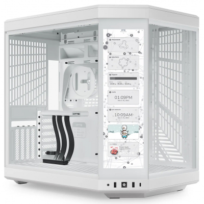 Компьютерный корпус HYTE Y70 Touch - 4K сенсорный экран, PCIE 4.0 riser, белый Компьютерный корпус HYTE Y70 Touch - 4K сенсорный экран, PCIE 4.0 riser, белый
