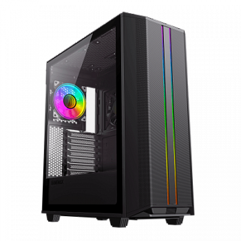 Корпус ПК без БП GameMax Precision Black <MATX, 1x120FAN, 1x140COC>