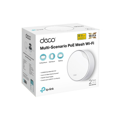 PoE Mesh Wi-Fi система GbE для помещений AX3000 Tp-Link Deco X50-PoE(2-pack) Wi-Fi 6 PoE Mesh Wi-Fi система GbE для помещений AX3000 Tp-Link Deco X50-PoE(2-pack) Wi-Fi 6