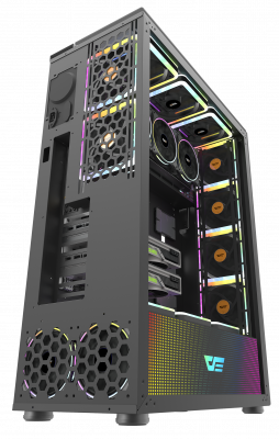 Корпус ПК без БП DarkFlash DF800 <EATX, 9x3.5, 7x2.5, 2xUSB 3.0, 2xUSB2.0, Audio, 552*271*771mm>