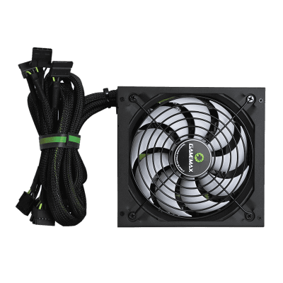 Блок питания ПК  650W GameMax GP-650<14cm fan, with APFC,1x24PIN,12V8pin(4+4),5xSATA,2xPCI-6+2PIN>