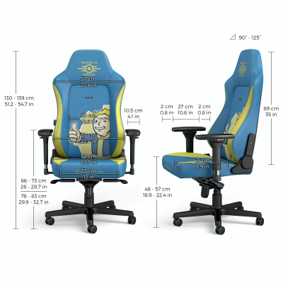 Игровое кресло Noblechairs HERO Fallout Vault Tec Edition <Экокожа, подлокотник 4D, газлифт 4>