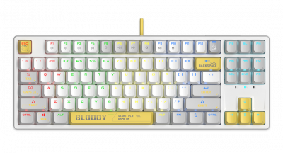 Клавиатура игровая Bloody S87 WHITE