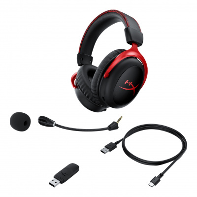Наушники-гарнитура игровые HyperX Cloud II Wireless <HHSC2X-BA-RD/G>
