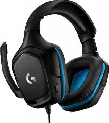 Наушники+микрофон игровые Logitech G432 Gaming <20-20000 Гц, USB/2 x mini jack 3.5 mm, 2 м>