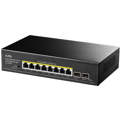 Коммутатор PoE+ GbE  8-портовый CUDY GS1008PS2 <8-Port Gigabit PoE+ Switch 2 GbSFP 120W>