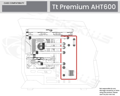 Плата для кейса Thermaltake AH T600 Bykski RGV-TT-AHT600-P + помпа CP-PMD3COV-X