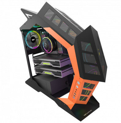 Корпус ПК без БП DarkFlash Knight K1 <ATX, 2x3.5, 1xUSB 3.0, 2xUSB2.0, Audio, 572*210*560mm>