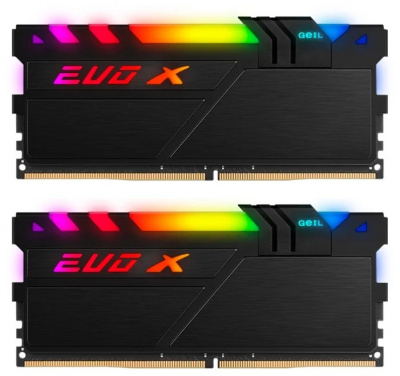 Оперативная память DDR4 PC-25600 (3200 MHz) 16GB KIT (2X8GB) GEIL DDR4 3200MHZ EVO X II BLACK RGB Оперативная память DDR4 PC-25600 (3200 MHz) 16GB KIT (2X8GB) GEIL DDR4 3200MHZ EVO X II BLACK RGB