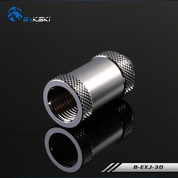 Фитинг удлинитель резьбовой Bykski B-EXJ-30 <30мм, Размер резьбы: G1/4, Silver>