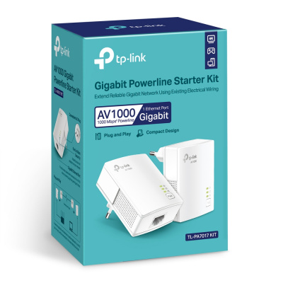 Сетевой адаптер Powerline Tp-Link TL-PA7017 KIT Сетевой адаптер Powerline Tp-Link TL-PA7017 KIT