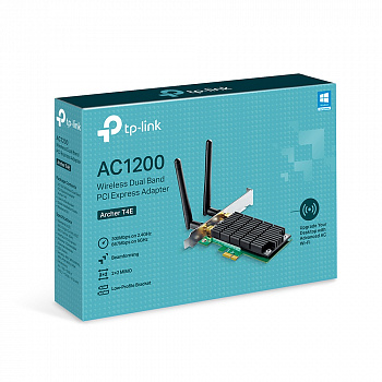 Сетевой адаптер беспроводной PCIe AC1200 Tp-Link Archer T4E