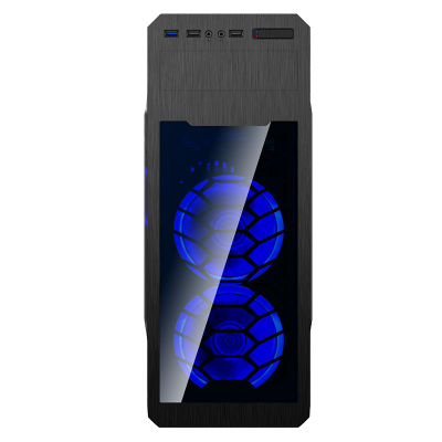 Корпус ПК без БП GameMax G563 <ATX, 3x120mm, USB2.0x2, HD Audio, 418х200х452mm>