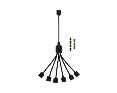 Удлинительный кабель Bykski B-1P6L-X <RGB 1-6 12V 4pin Hub для осветительных приборов>