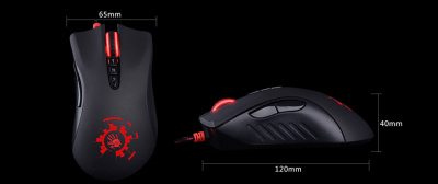 Мышь игровая Bloody A91 BLACK <оптическая, USB2.0/ 3.0, 4000 CPI, 1.8 м>