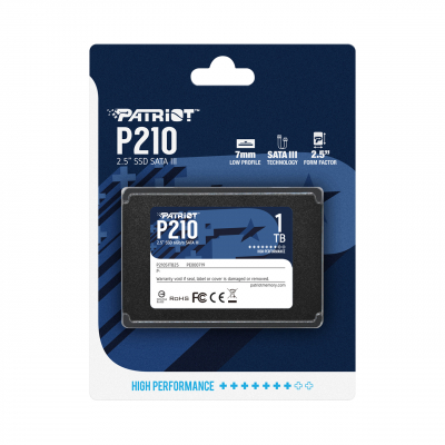 Накопитель SSD 2.5" SATA III Patriot 1TB P210 520/430 P210S1TB25 Накопитель SSD 2.5" SATA III Patriot 1TB P210 520/430 P210S1TB25
