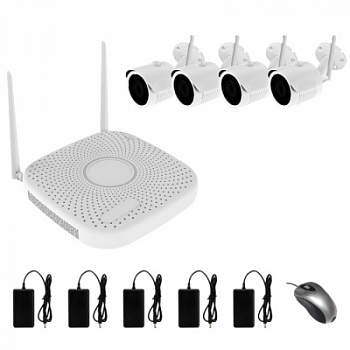 Комплект видеонаблюдения 4+1 CANTONK WIFIPGE420RHE200 <2MP, 4CH, WIFI>