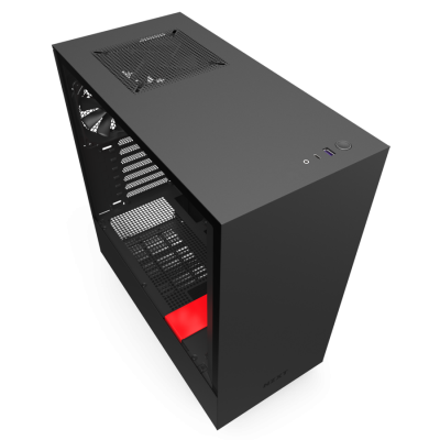 Корпус NZXT H510  CA-H510B-BR Compact Mid Tower Black/Red Chassis with2x 120mm Aer F Case Fans