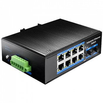 Коммутатор индустриальный гигабитный 8-портовый CUDY IG1008S2P <10/100/1000 Mbps>