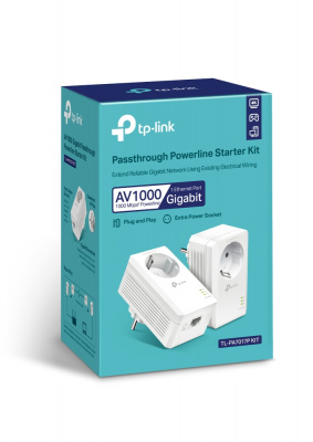 Сетевой адаптер Powerline Tp-Link TL-PA7017P KIT AC Pass Through